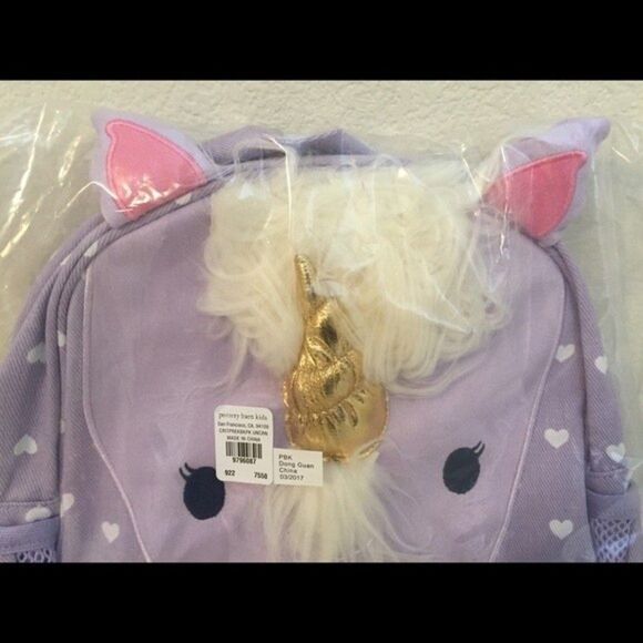 Pottery Barn Kids Unicorn Classic Critter PRE-K Preschool Backpack NO MONO NWT - Picture 2 of 5